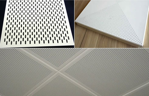 Perforated Metal Acoustic Ceiling Panels Architectural Interior
